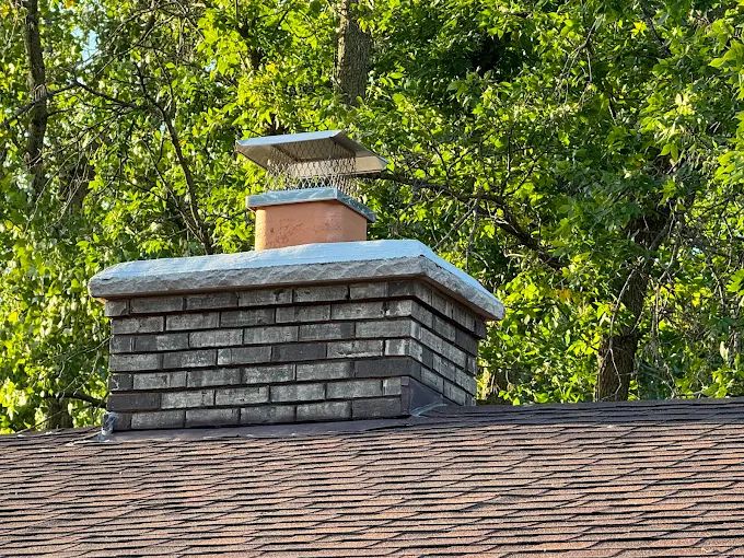 Chimney cap that prevents animals from entering the flue