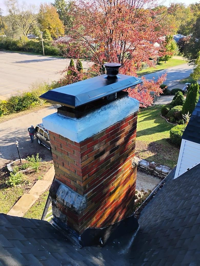 Chimney crown coating work