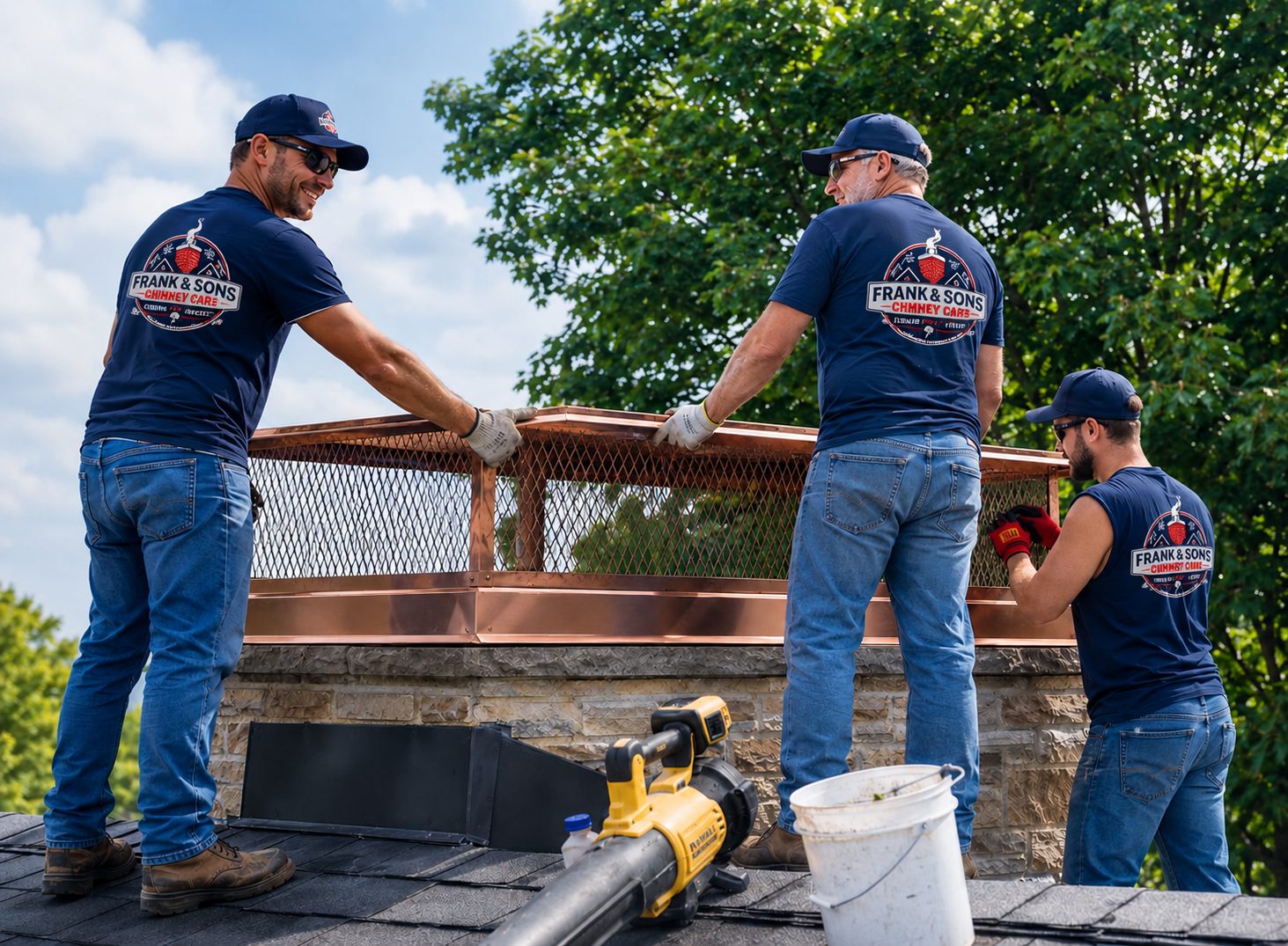 Installing a copper chimney cap